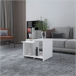 FM FURNITURE Naco Coffee Table with Open Storage Engineered Wood White