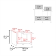 FM FURNITURE Naco Coffee Table with Open Storage Engineered Wood White