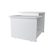 FM FURNITURE Naco Coffee Table with Open Storage Engineered Wood White