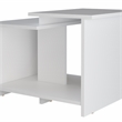 FM FURNITURE Naco Coffee Table with Open Storage Engineered Wood White