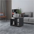 FM FURNITURE Naco Coffee Table with Open Storage in Melamine Black