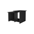 FM FURNITURE Naco Coffee Table with Open Storage in Melamine Black