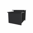 FM FURNITURE Naco Coffee Table with Open Storage in Melamine Black