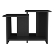 FM FURNITURE Naco Coffee Table with Open Storage in Melamine Black