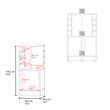 FM FURNITURE Toyei Corner Bar Cabinet with Bottle Rack Engineered Wood White