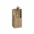 FM FURNITURE Toyei Bar Cabinet with Bottle Rack Engineered Wood Beige