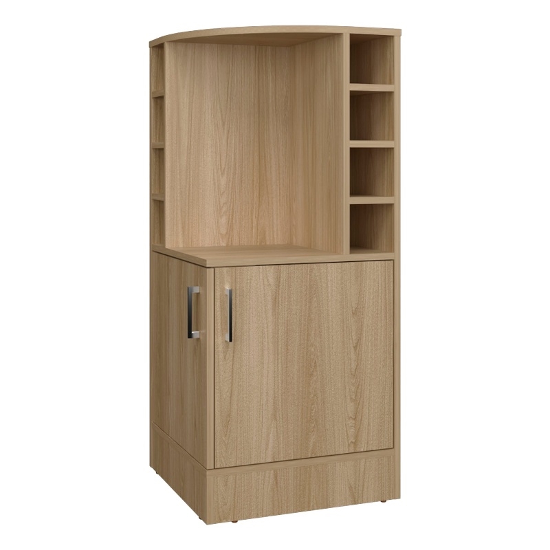 FM FURNITURE Toyei Bar Cabinet with Bottle Rack Engineered Wood Beige