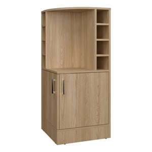 FM FURNITURE Toyei Bar Cabinet with Bottle Rack Engineered Wood Beige