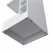 FM FURNITURE Lamer Corner Bar Cabinet with Wine Rack Engineered Wood White