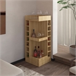 FM FURNITURE Lamer Corner Bar Cabinet Engineered Wood Beige