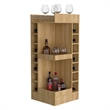 FM FURNITURE Lamer Corner Bar Cabinet Engineered Wood Beige