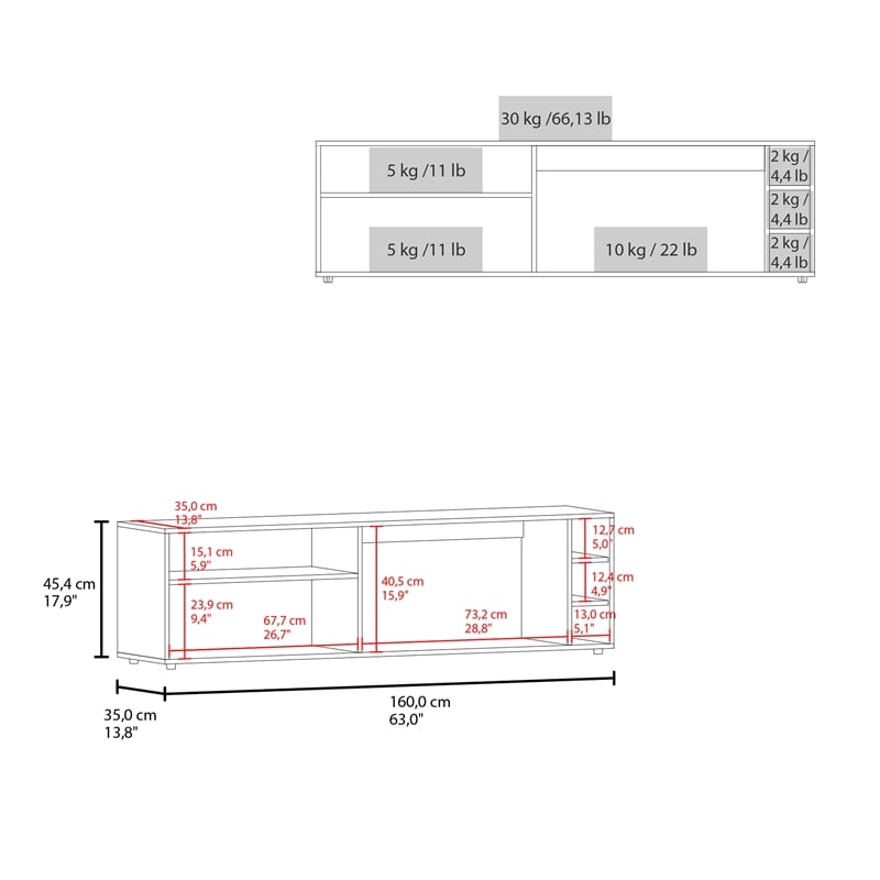 FM FURNITURE Mayo TVStand for 70