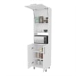 FM FURNITURE Kayenta Kitchen Pantry 2 Doors Open Storage White Engineered Wood