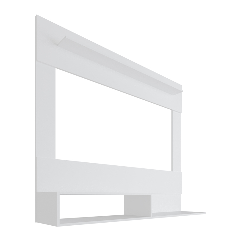 FM FURNITURE Irmo Wall-Mounted Entertainment Center Engineered Wood White