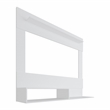 FM FURNITURE Irmo Wall-Mounted Entertainment Center Engineered Wood White