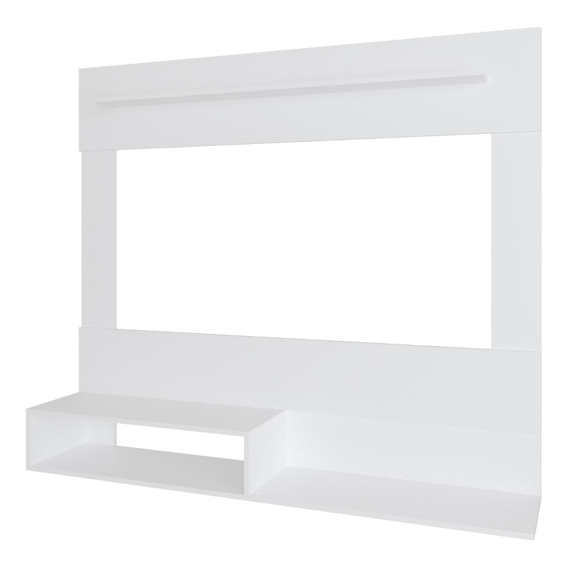 FM FURNITURE Irmo Wall-Mounted Entertainment Center Engineered Wood White