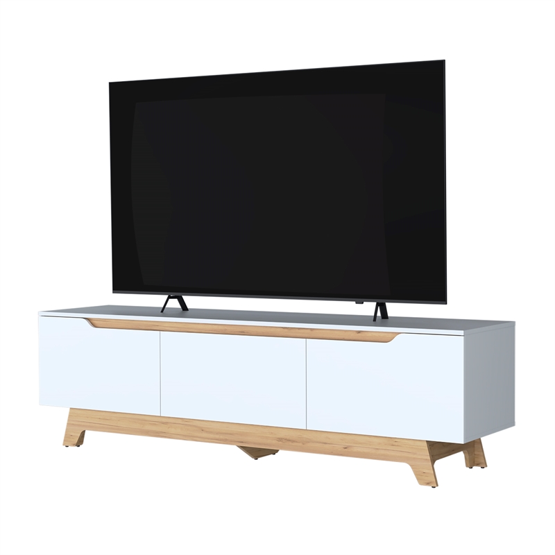FM FURNITURE Lyman Entertainment Center Enginereed Wood White