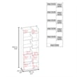 FM FURNITURE Perry Bookcase with Open Storage Natural Oak Engineered Wood