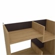 FM FURNITURE Perry Bookcase with Open Storage Natural Oak Engineered Wood