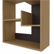 FM FURNITURE Perry Bookcase with Open Storage Natural Oak Engineered Wood