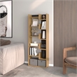 FM FURNITURE Perry Bookcase with Open Storage Natural Oak Engineered Wood