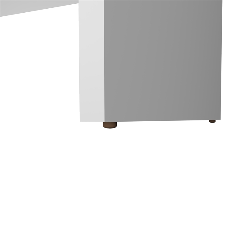 FM FURNITURE Rough Rock Minimalist Home Office Work Desk White Engineered Wood