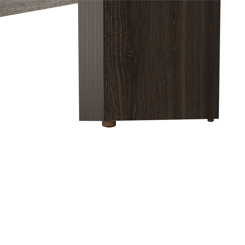 FM FURNITURE Rough Rock Minimalist Home Office Work Desk Dark Walnut