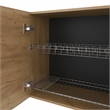 FM FURNITURE Lyman Wall Cabinet Four Doors Engineered Wood Natural Oak