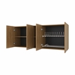 FM FURNITURE Luray Wall Cabinet Four Doors Engineered Wood Natural Oak