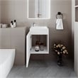 FM FURNITURE Haigleer Creek Bathroom Vanity with Integrated Sink Faucet White