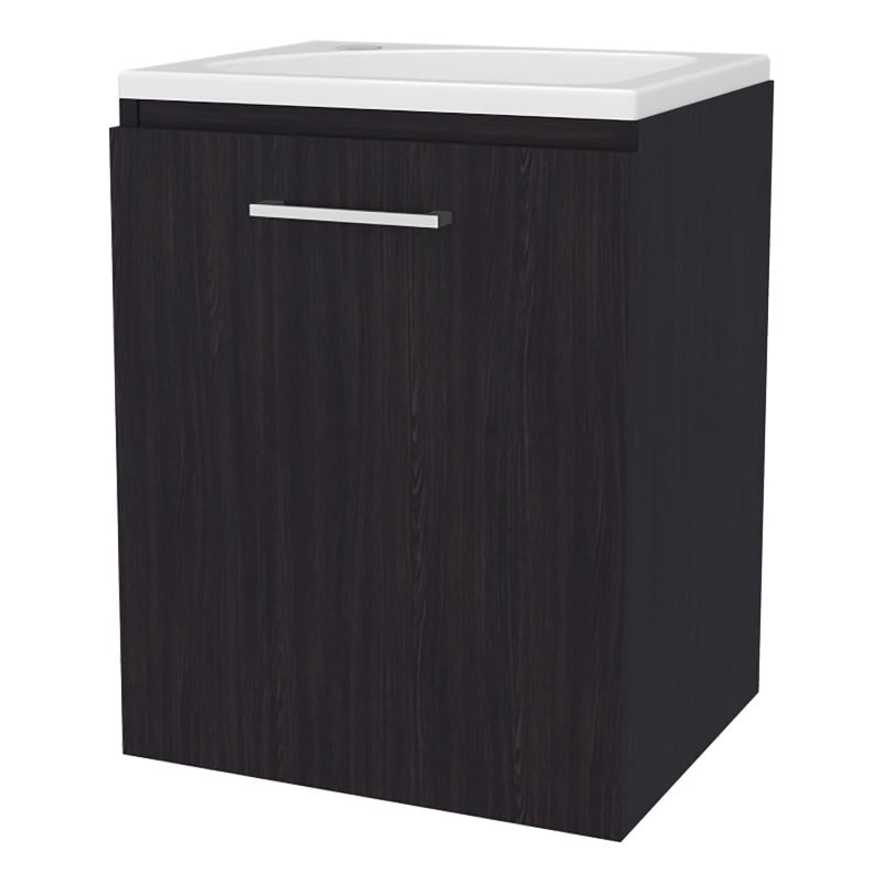 FM FURNITURE Haigleer Creek Bathroom Vanity with Integrated Sink Faucet Wengue