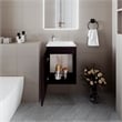 FM FURNITURE Haigleer Creek Bathroom Vanity with Integrated Sink Faucet Wengue