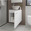 FM FURNITURE Pirtleville  Bathroom Vanity with Integrated Sink and Faucet White
