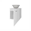FM FURNITURE Pirtleville  Bathroom Vanity with Integrated Sink and Faucet White