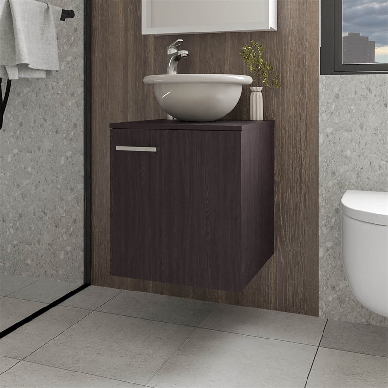 FM FURNITURE Pirtleville Bathroom Vanity with Integrated Sink and Faucet Wengue