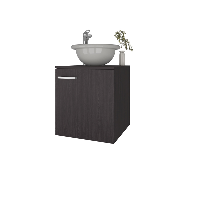 FM FURNITURE Pirtleville Bathroom Vanity with Integrated Sink and Faucet Wengue