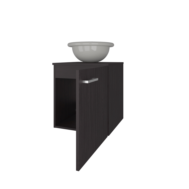 FM FURNITURE Pirtleville Bathroom Vanity with Integrated Sink and Faucet Wengue