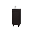 FM FURNITURE Quartzsite Bathroom Vanity with Integrated Sink and Faucet Wengue