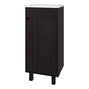 FM FURNITURE Quartzsite Bathroom Vanity with Integrated Sink and Faucet Wengue