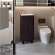 FM FURNITURE Quartzsite Bathroom Vanity with Integrated Sink and Faucet Wengue