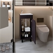FM FURNITURE Quartzsite Bathroom Vanity with Integrated Sink and Faucet Wengue