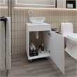 FM FURNITURE Loli Bathroom Vanity with Integrated Sink White