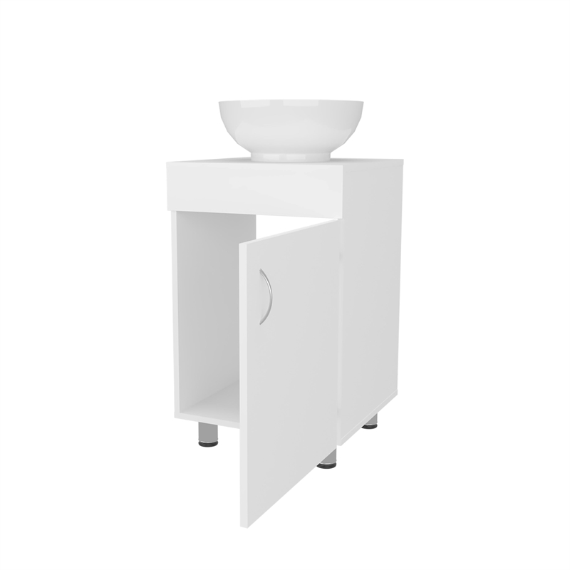 FM FURNITURE Loli Bathroom Vanity with Integrated Sink White