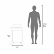 FM FURNITURE Loli Bathroom Vanity with Integrated Sink White