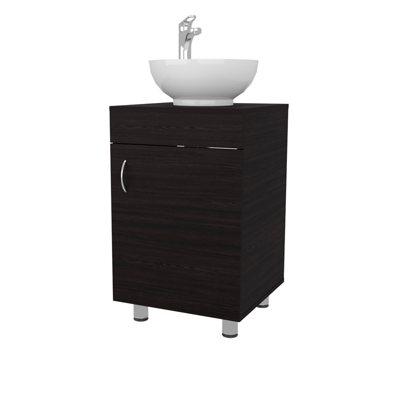 FM FURNITRE Loli Bathroom Vanity with Integrated Sink Wengue