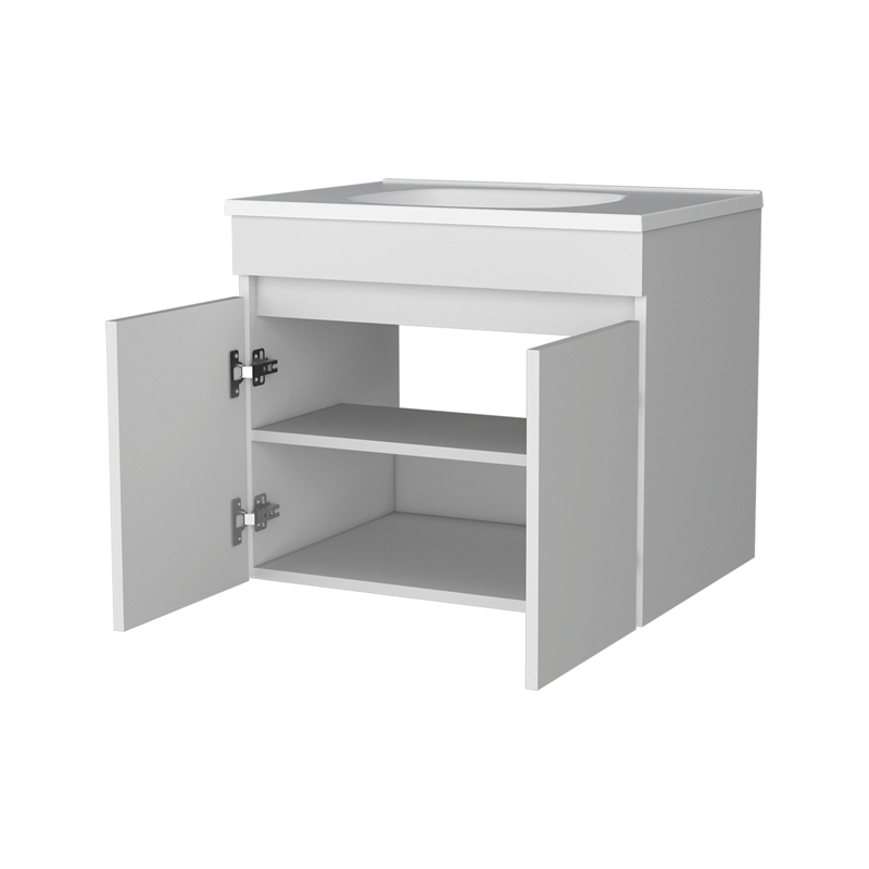 FM FURNITURE Rainbow City Vanity with 2 Doors White