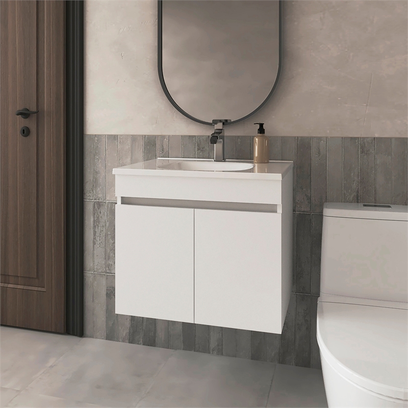 FM FURNITURE Rainbow City Vanity with 2 Doors White