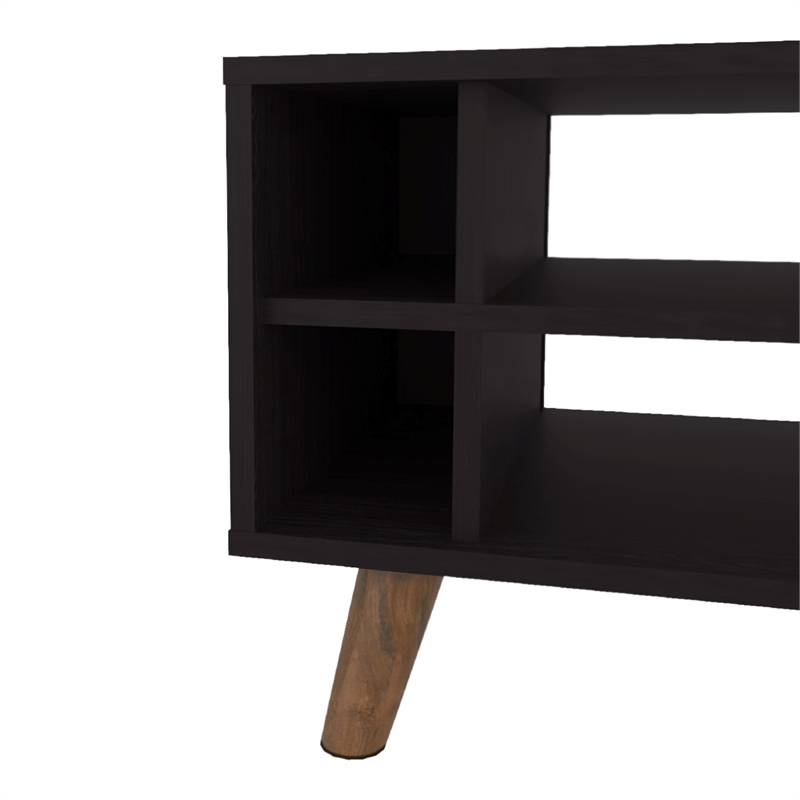 FM FURNITURE Bouse Coffee Table with Open Storage Wengue