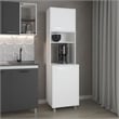 FM FURNITURE Buckeye Kitchen Pantry with Open Storage and 2 Doors White