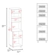 FM FURNITURE Buckeye Kitchen Pantry with Open Storage and 2 Doors White